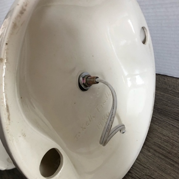 80s Ceramic Cat Table Lamp - Picture 9 of 16